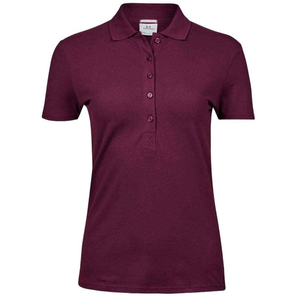 Tee Jays Womens/Ladies Luxury Stretch Polo Shirt / Wine